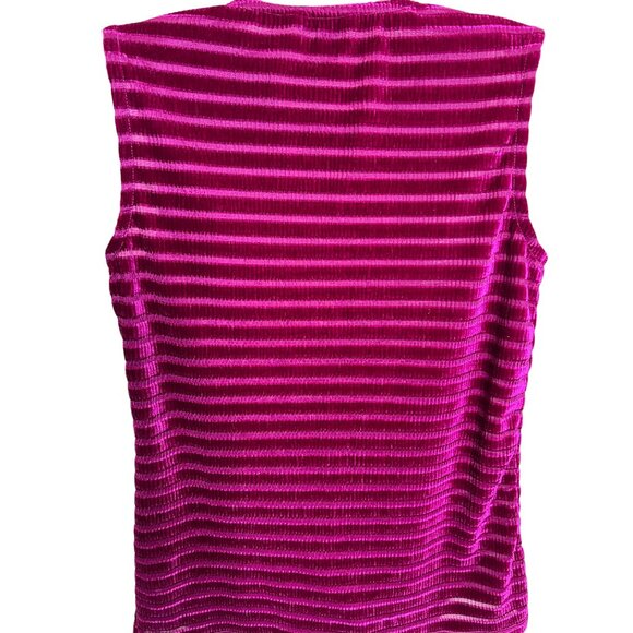 Charlie B purple tank top size P/S shimmer purple velvet/sheer shimmery - Picture 3 of 7